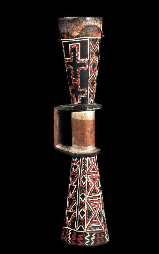 Traditional Je-Anim drum from Papua New Guinea