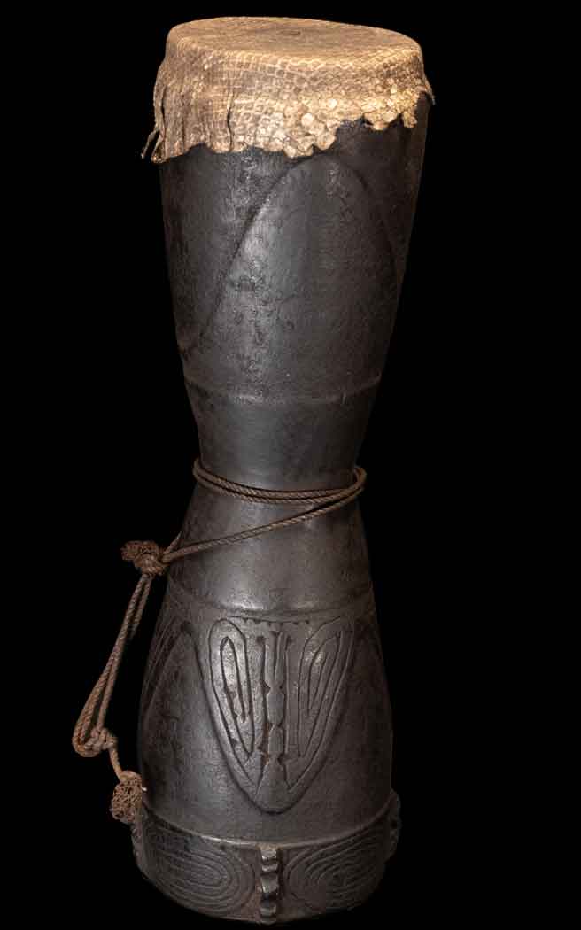 Traditional Vokeo ceremonial drum from Papua New Guinea