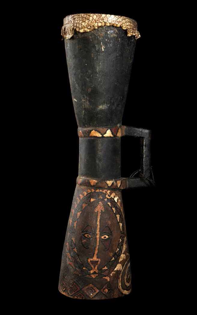 Traditional Abelam ceremonial drum from Maprik region