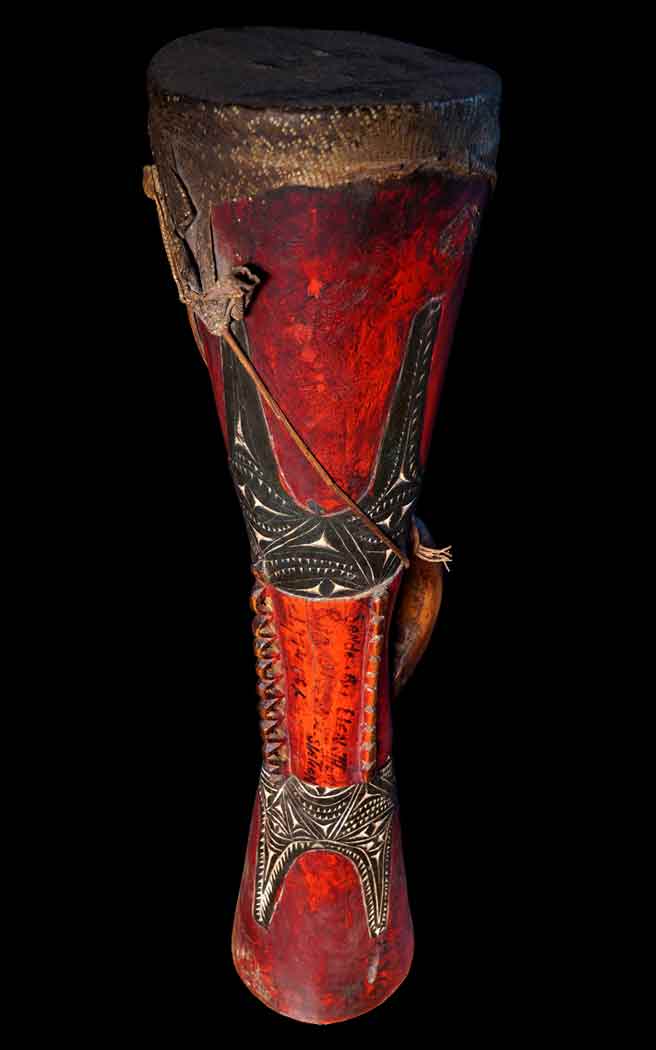 Traditional Huon Gulf area drum from Papua New Guinea