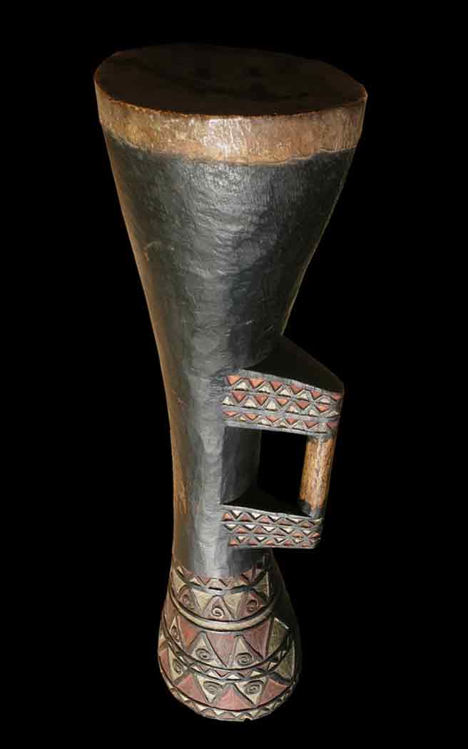 Traditional Fly River drum from Papua New Guinea