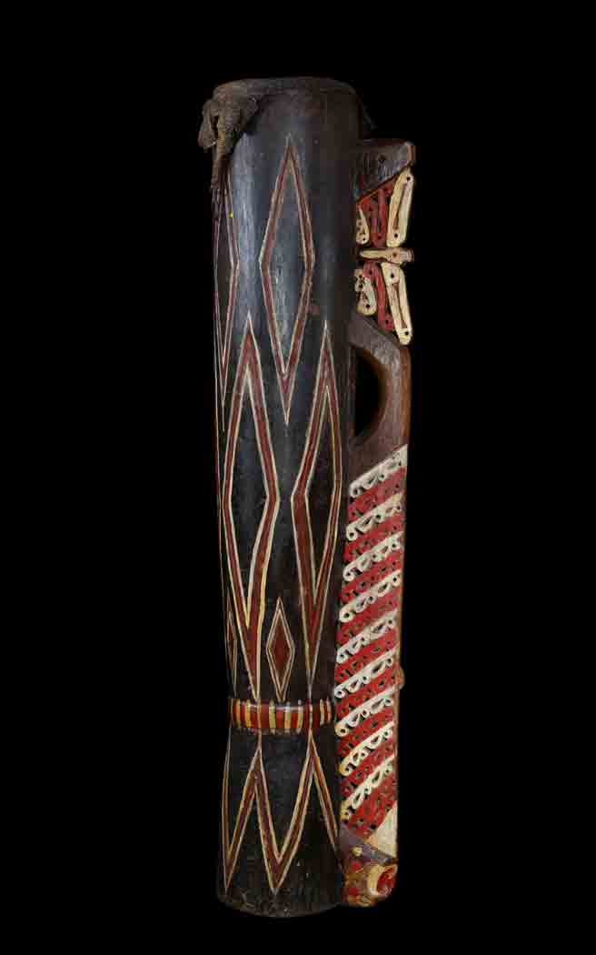 Traditional Geelvink Bay drum from New Guinea