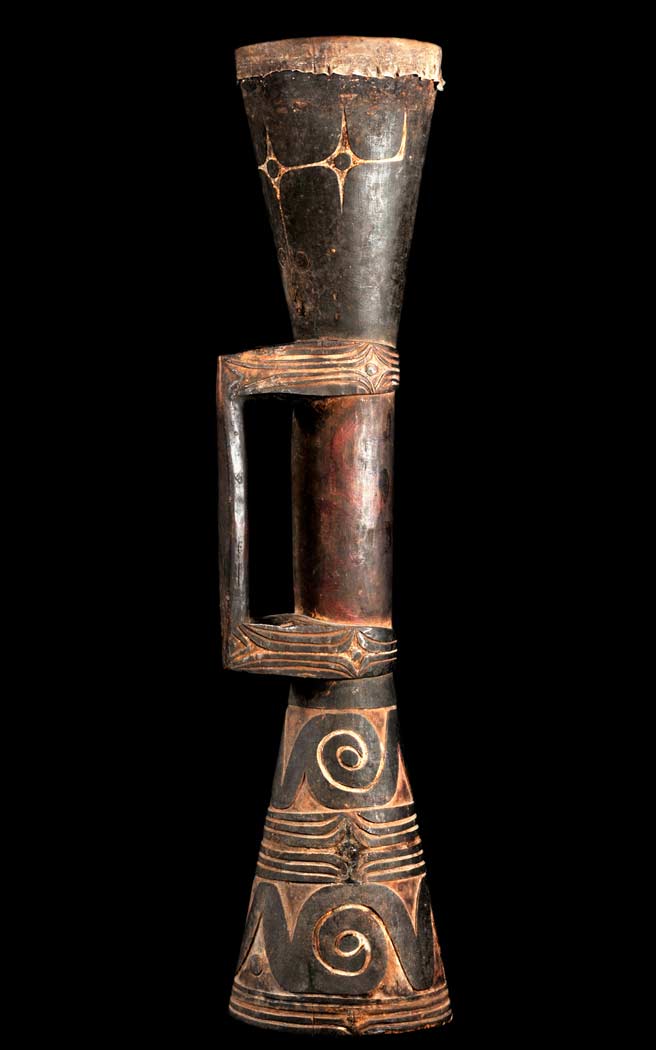 Traditional Marind-Anim ritual drum from Papua New Guinea