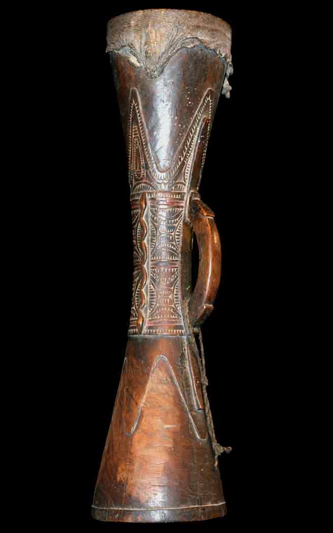 Traditional New Britain ceremonial drum from Papua New Guinea
