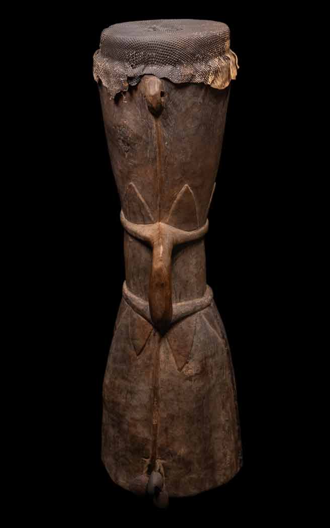Traditional Abelam region drum from Papua New Guinea