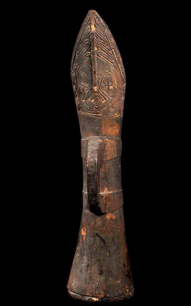 Traditional Papuan Gulf ritual drum from Papua New Guinea