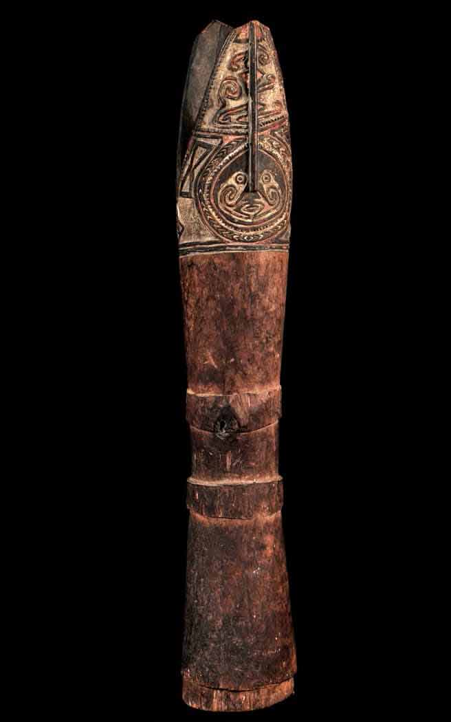 Traditional Papuan Gulf ceremonial drum from Papua New Guinea