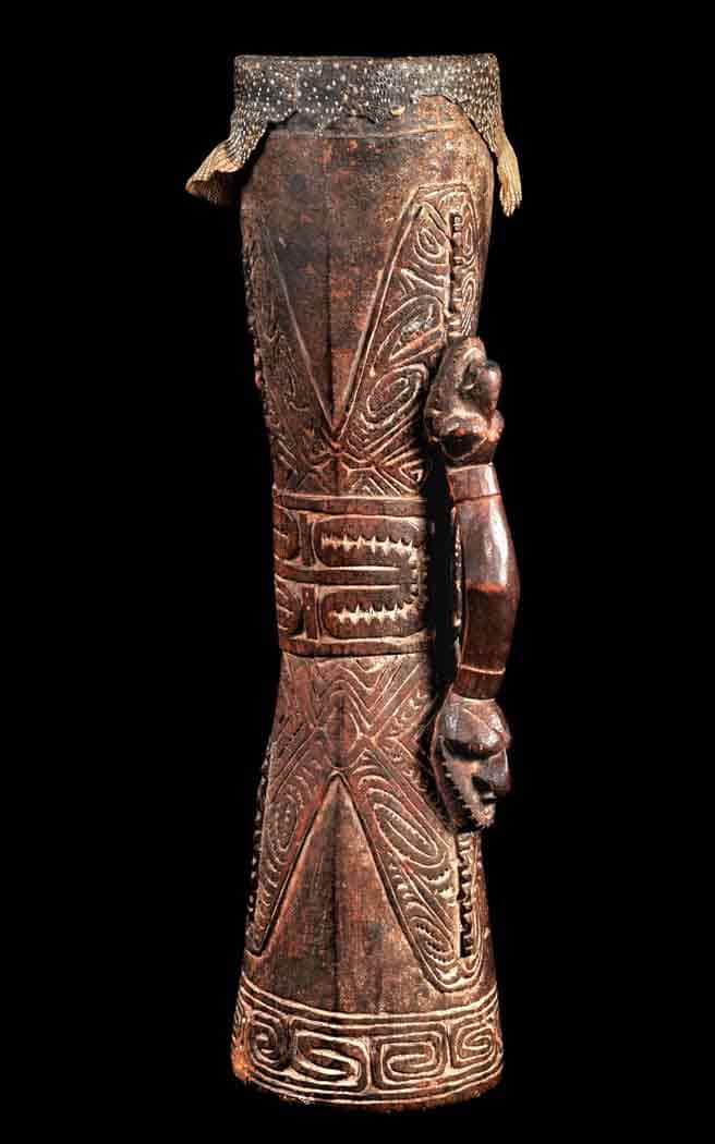 Traditional Schouten Islands drum from Papua New Guinea