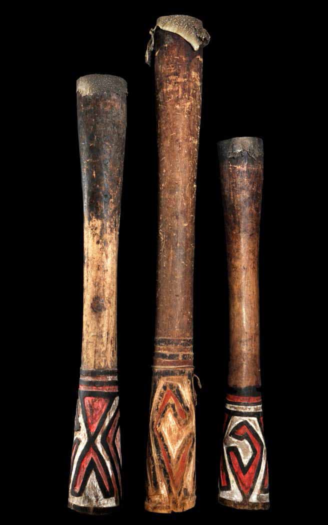 Traditional Telefomin area drum from Papua New Guinea
