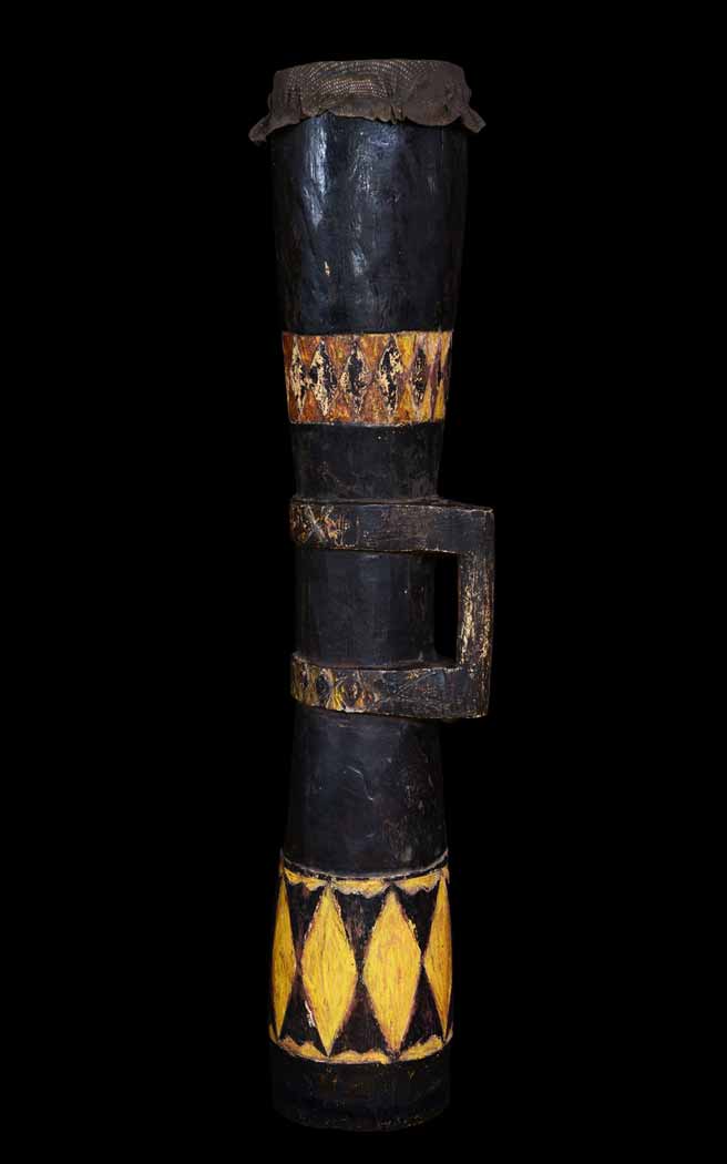 Traditional Torres Strait Island drum from Melanesia region