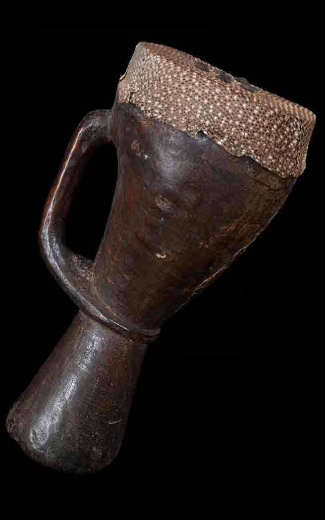Traditional Wantoat drum from Morobe Province, Papua New Guinea